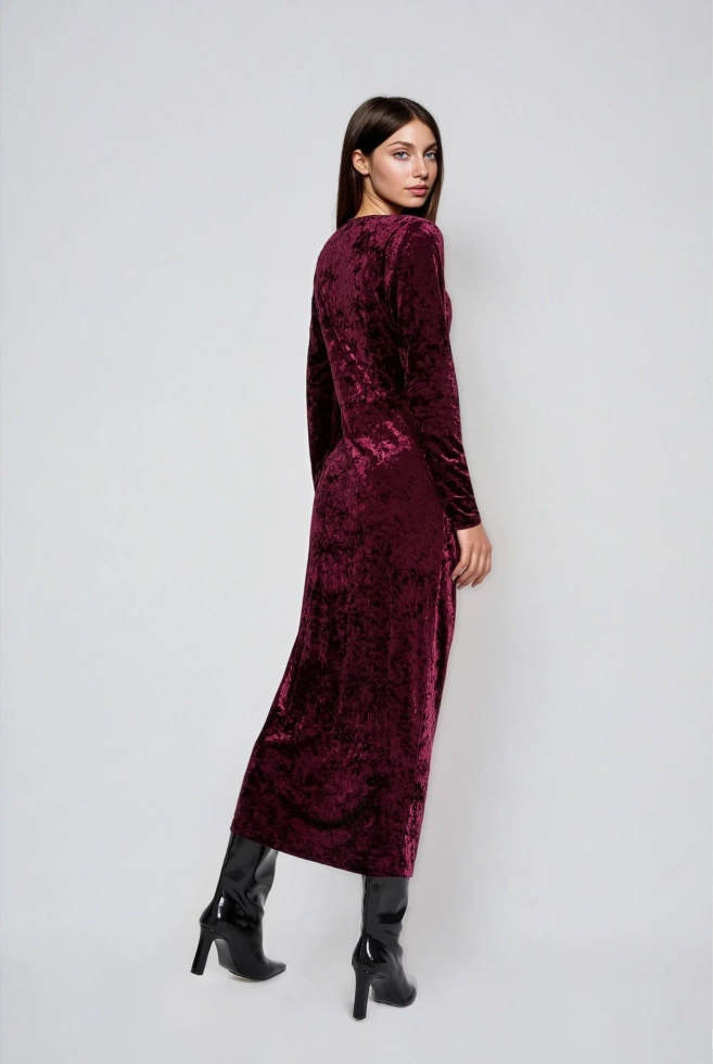 WOMEN'S DRESS Z-SU-4826 BURGUNDY-set