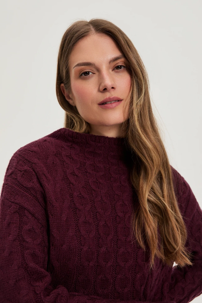 SWETER DAMSKI Z-SW-4859 BURGUNDY