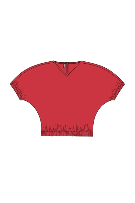 KOSZULKA DAMSKA L-TS-4961 RED