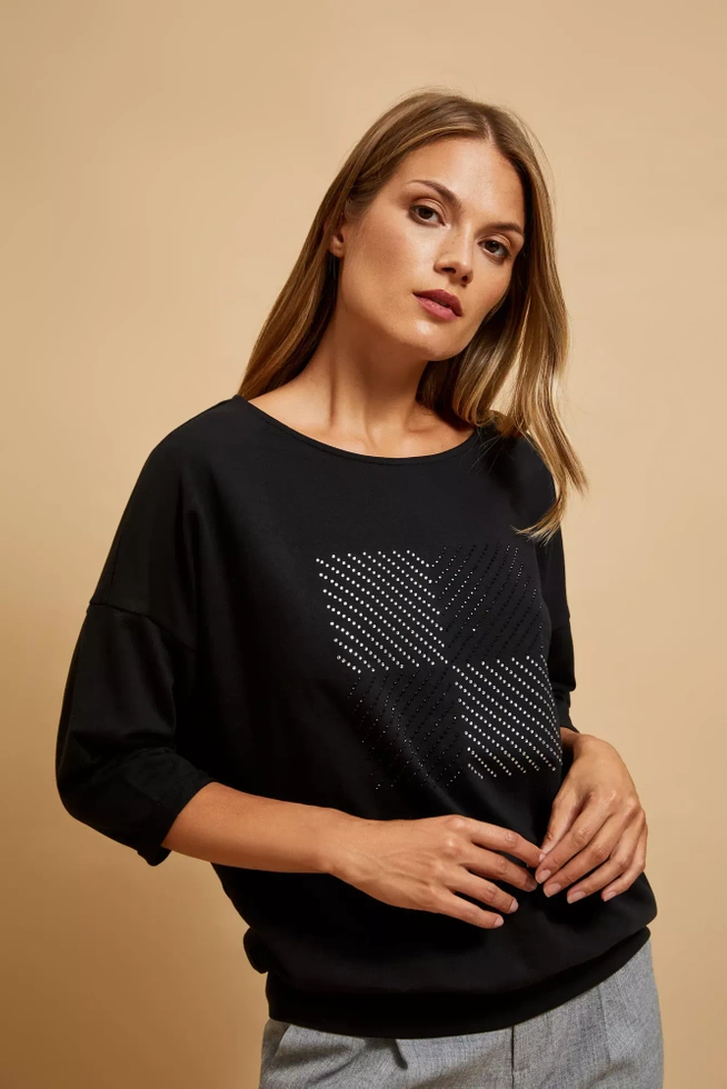 BLUZA DAMSKA L-BL-4300 BLACK