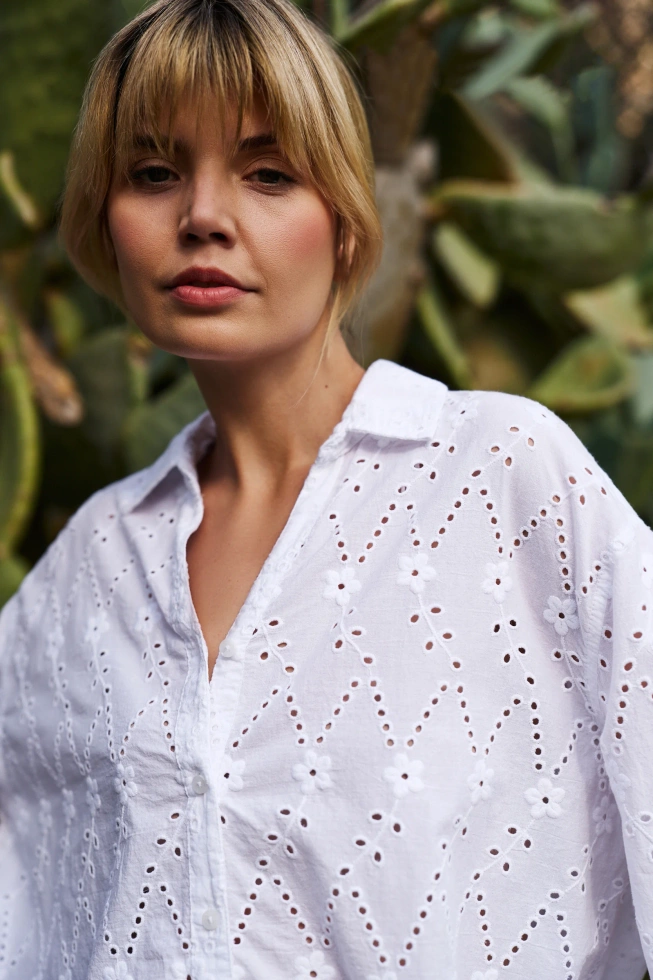 WOMEN'S SHIRT L-KO-4660 WHITE-set
