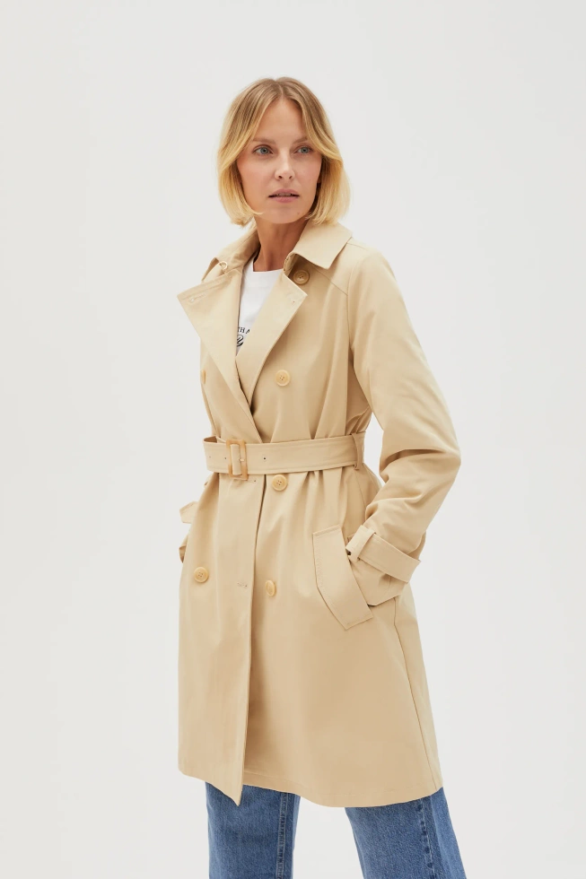 WOMEN'S JACKETS L-KU-4603 BEIGE