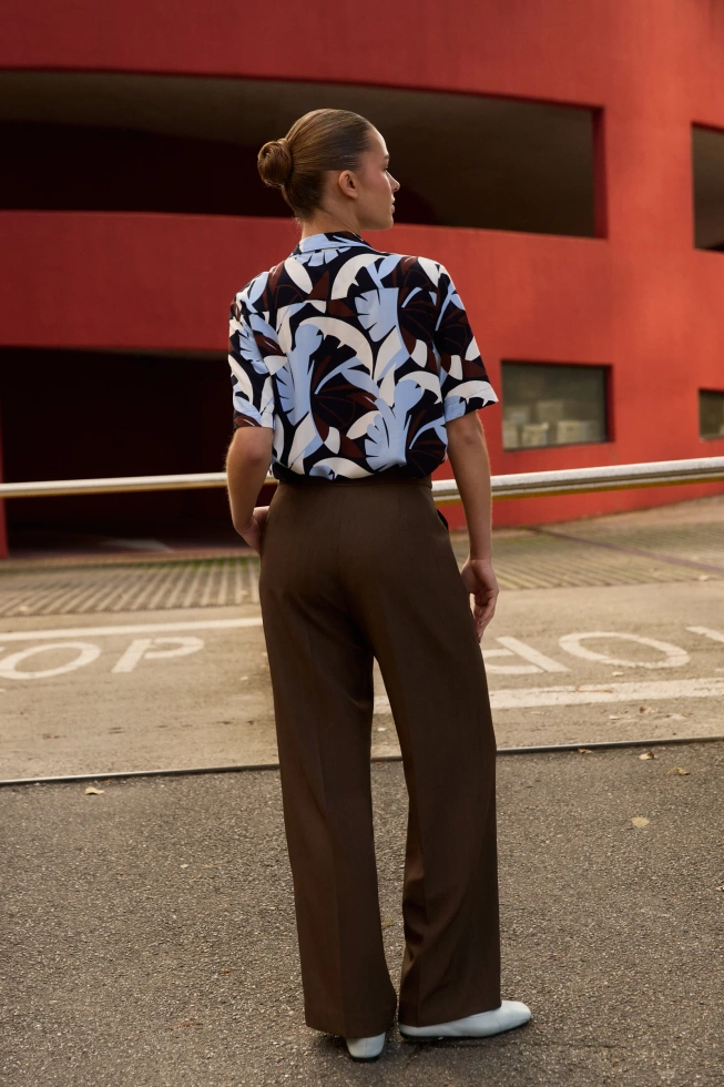 WOMEN'S PANTS L-SP-4906 BROWN-set