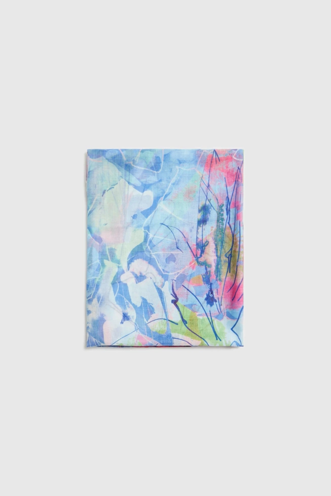 WOMEN'S SCARF L-SZ-4905 BLUE-set