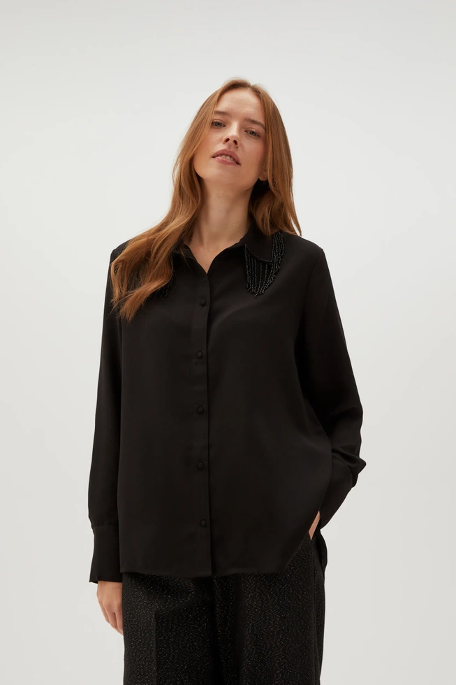 WOMEN'S SHIRT Z-KO-4536 BLACK