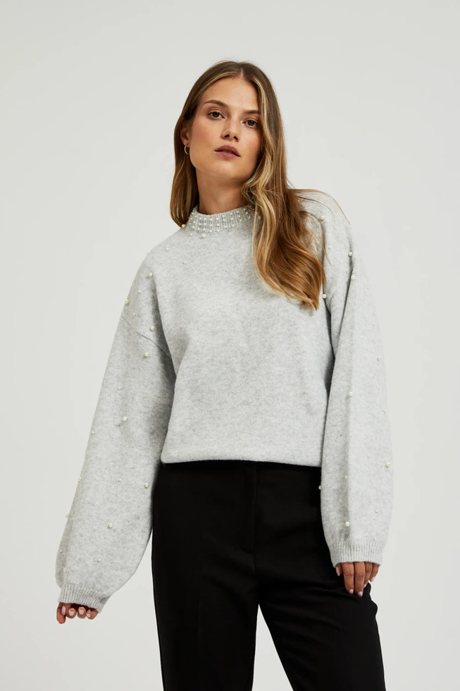 WOMEN'S SWEATER Z-SW-4538 GREY MEL