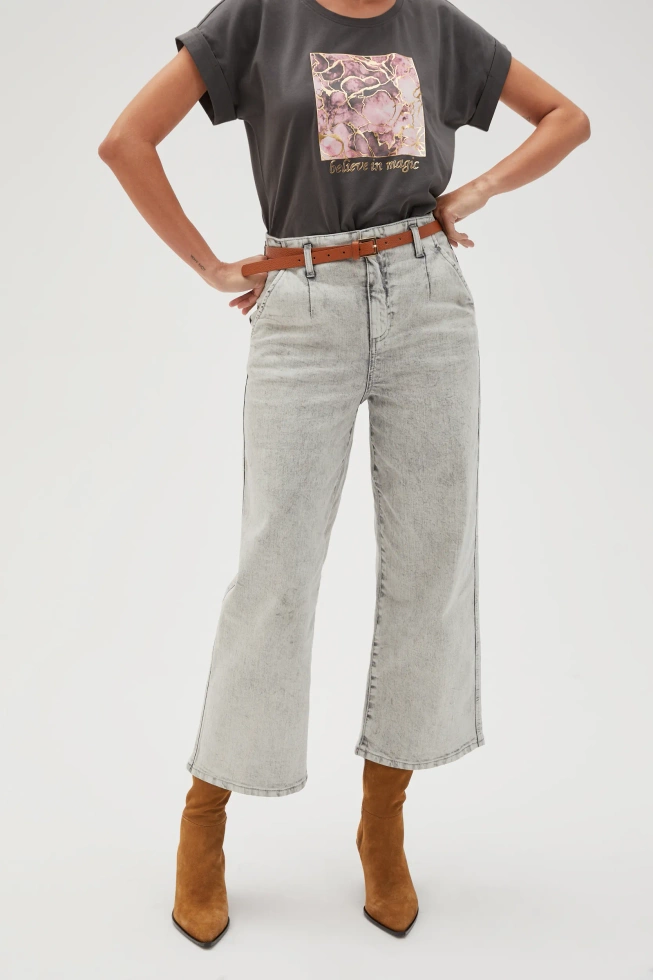 WOMEN'S JEANS L-JE-4607 GREY