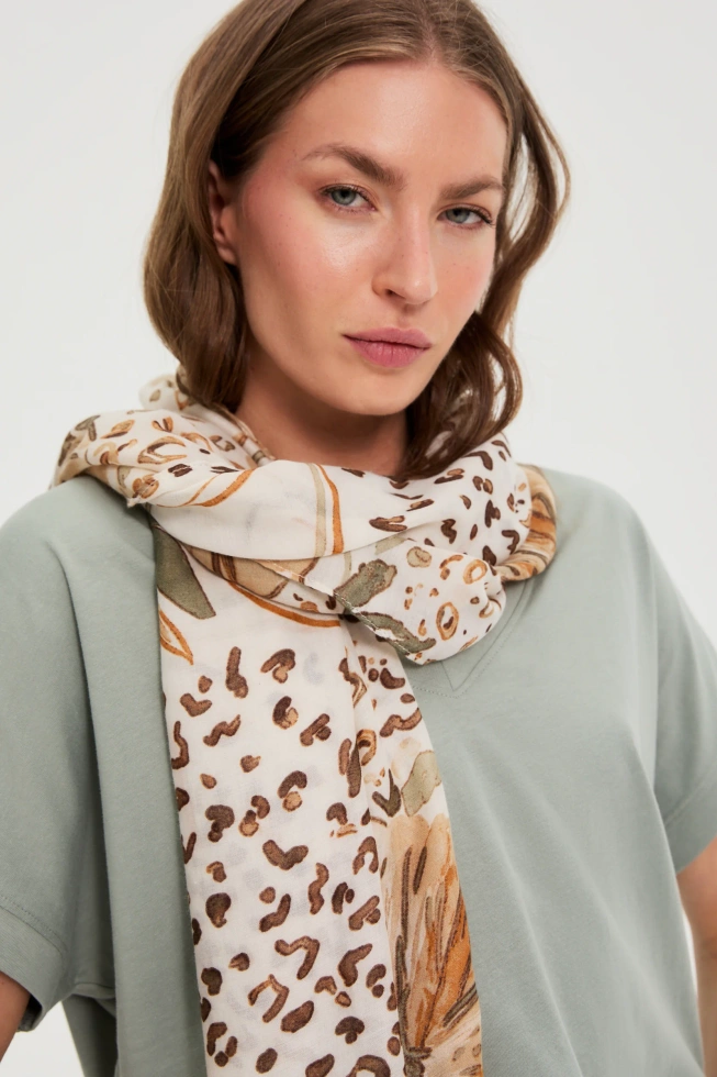 WOMEN'S SCARF L-SZ-4900 OFF WHITE