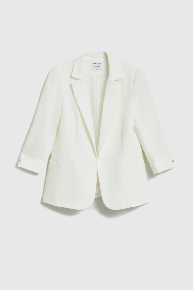 WOMEN'S BLAZER L-MR-4922 OFF WHITE