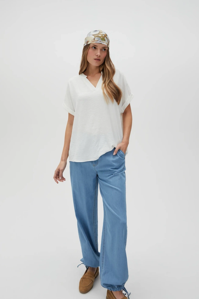 WOMEN'S SHIRT L-KO-4623 OFF WHITE