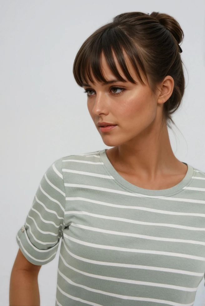 WOMEN'S TSHIRT L-TS-4933 OLIVE-set