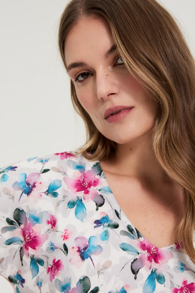 KOSZULKA DAMSKA L-TS-4938 L.BLUE