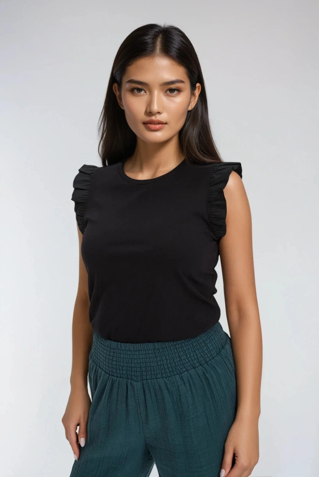 KOSZULKA DAMSKA L-TS-4732 BLACK