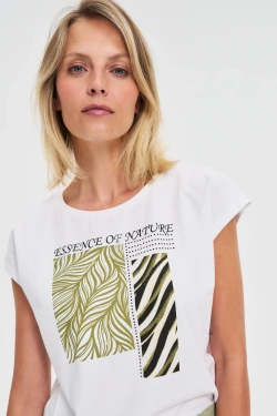 WOMEN'S TSHIRT L-TS-4704 WHITE