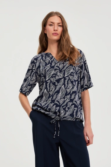 WOMEN'S SHIRT L-KO-4934 NAVY