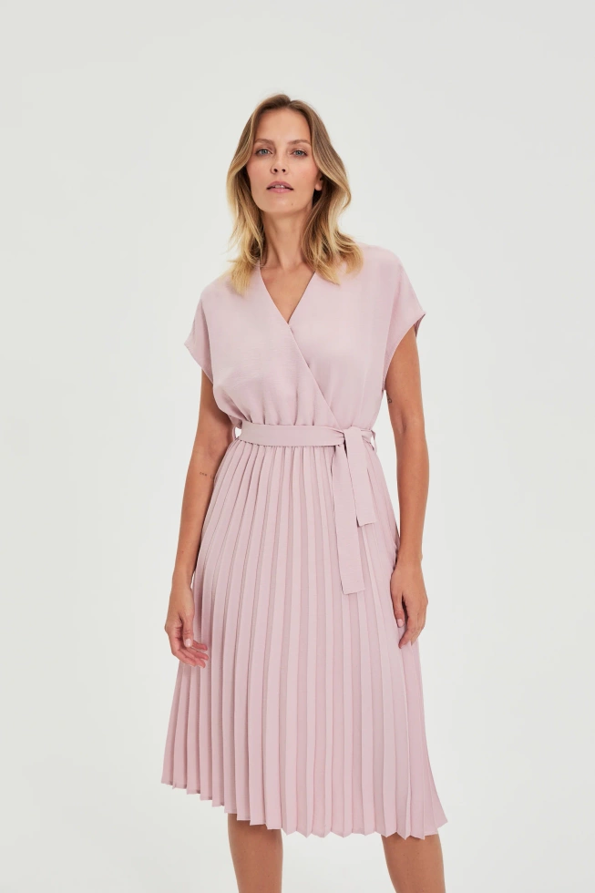 WOMEN'S DRESS L-SU-4912 DUSTY PINK