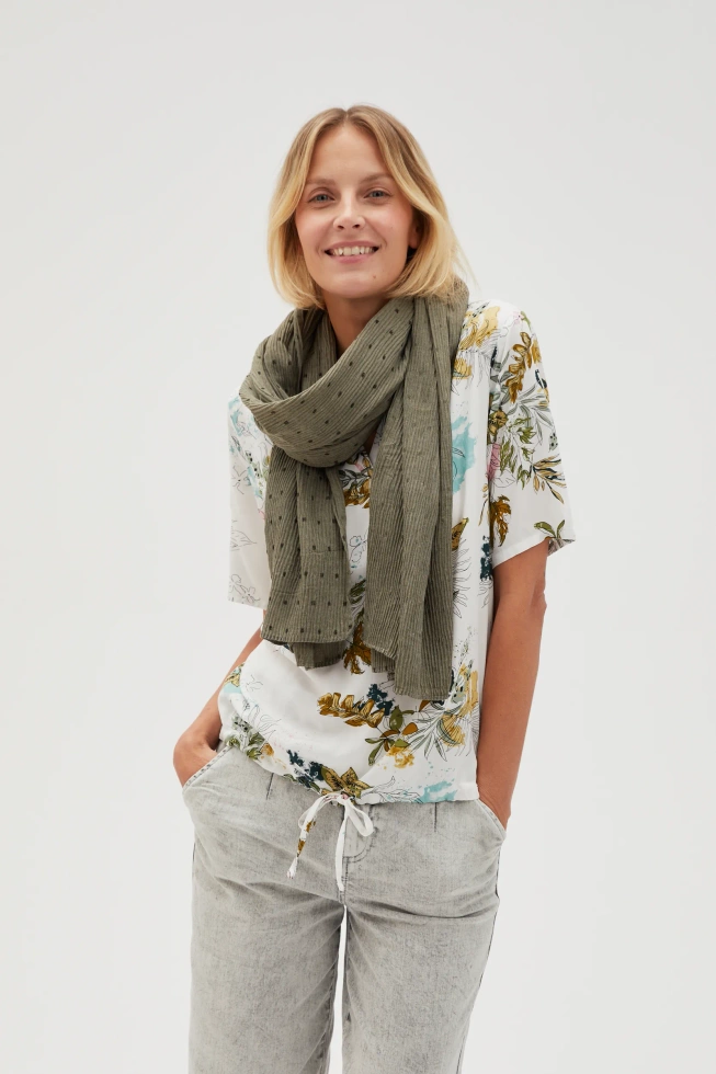 WOMEN'S SCARF L-SZ-4618 OLIVE-set