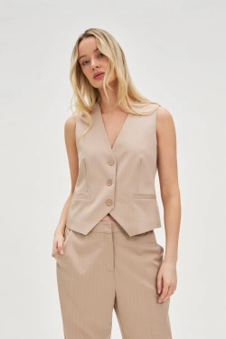 MARYNARKA DAMSKA L-KA-4614 L.BEIGE-pakiet