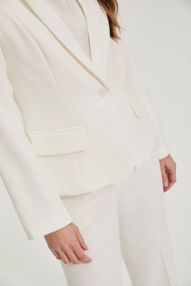 WOMEN'S BLAZER L-MR-4912 OFF WHITE