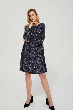 Knitted dress with a print