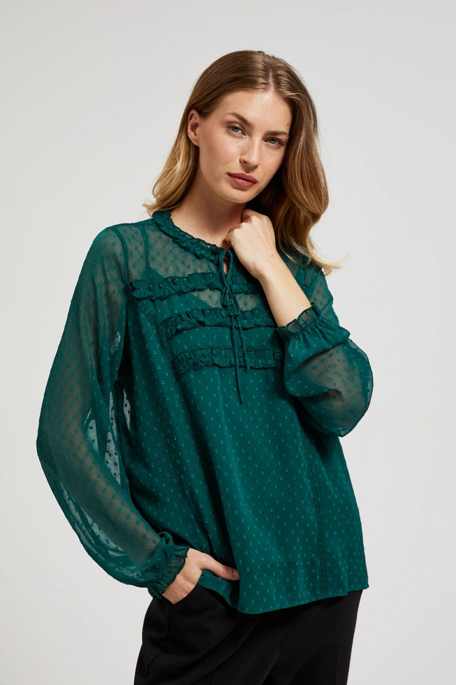 WOMEN'S SHIRT Z-KO-4546 D.GREEN