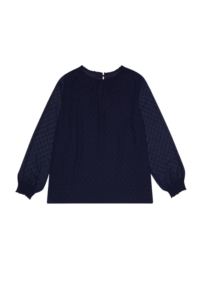 Koszula z transparentnymi rękawami Z-KO-3382 NAVY