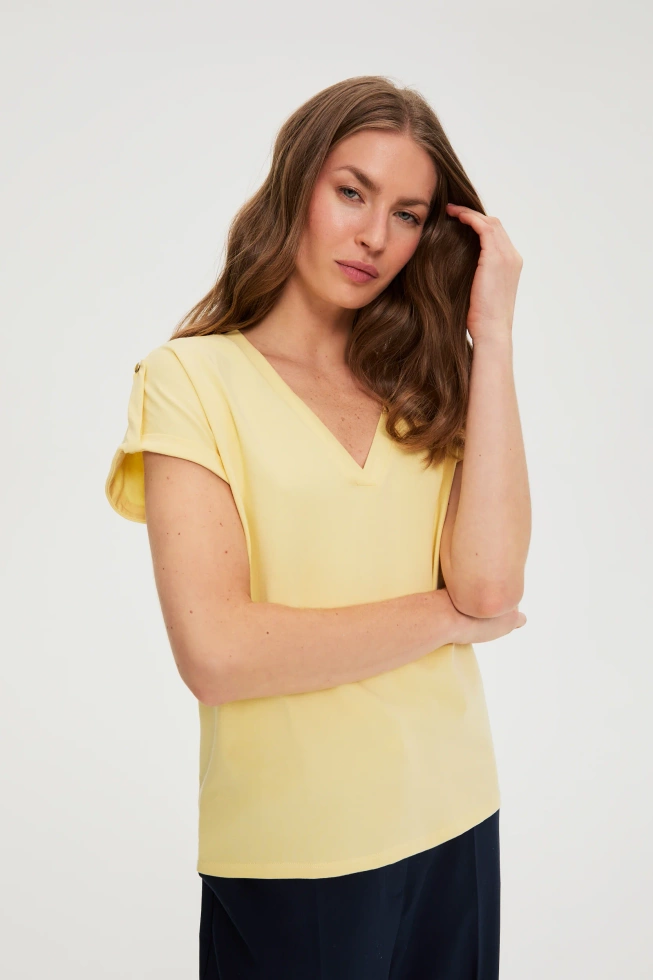 WOMEN'S TSHIRT L-TS-4909 L.YELLOW