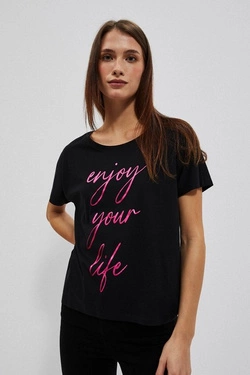 LADIES TSHIRT L-TS-4045 BLACK