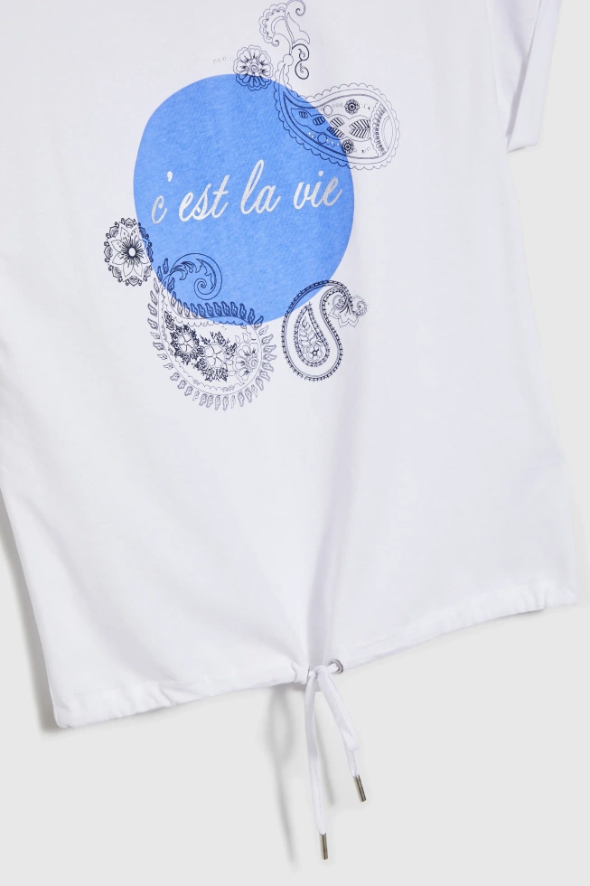WOMEN'S TSHIRT L-TS-4636 WHITE-set