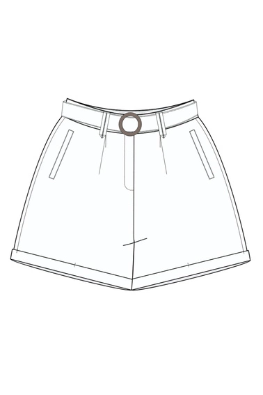 SZORTY DAMSKIE L-SH-4904 WHITE-pakiet