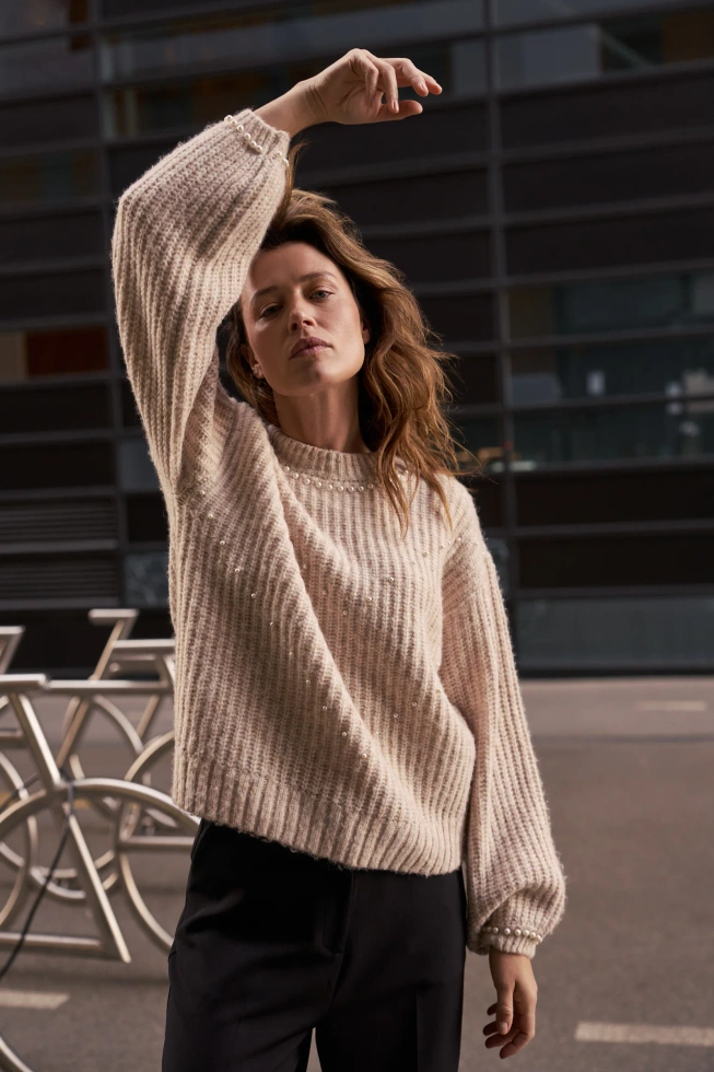 WOMEN'S SWEATER Z-SW-4856 BEIGE MEL