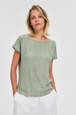 WOMEN'S TSHIRT L-TS-4666 OLIVE-set