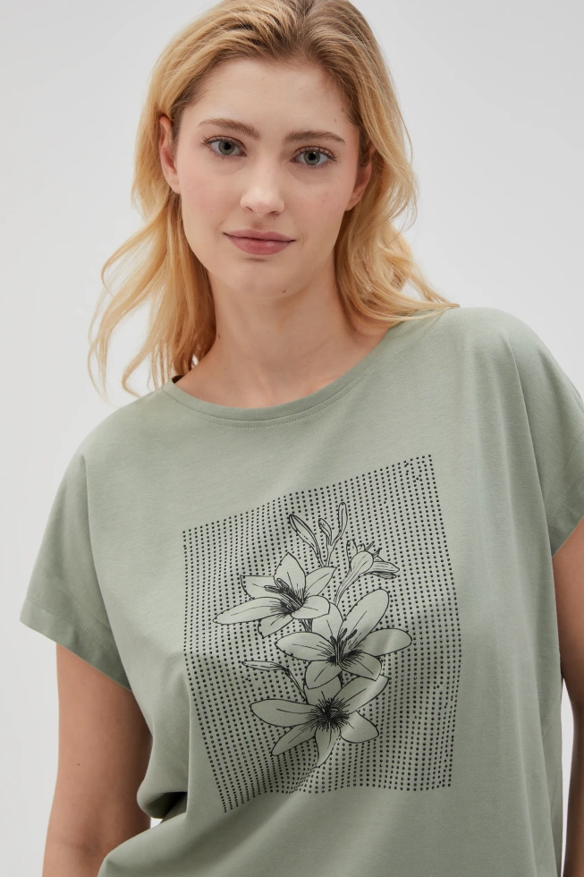 WOMEN'S TSHIRT L-TS-4640 OLIVE
