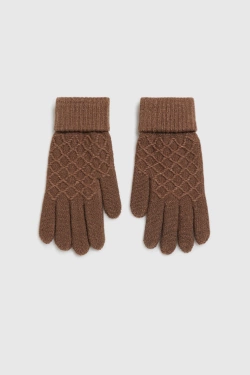 WOMEN'S GLOVES Z-RE-4806 BROWN