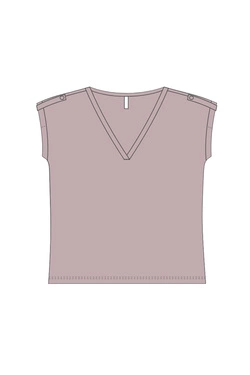 WOMEN'S TSHIRT L-TS-4909 DUSTY PINK