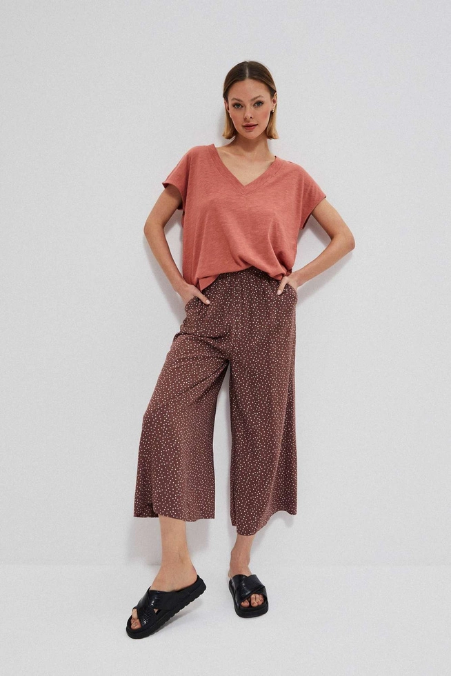 Polka dot culotte trousers