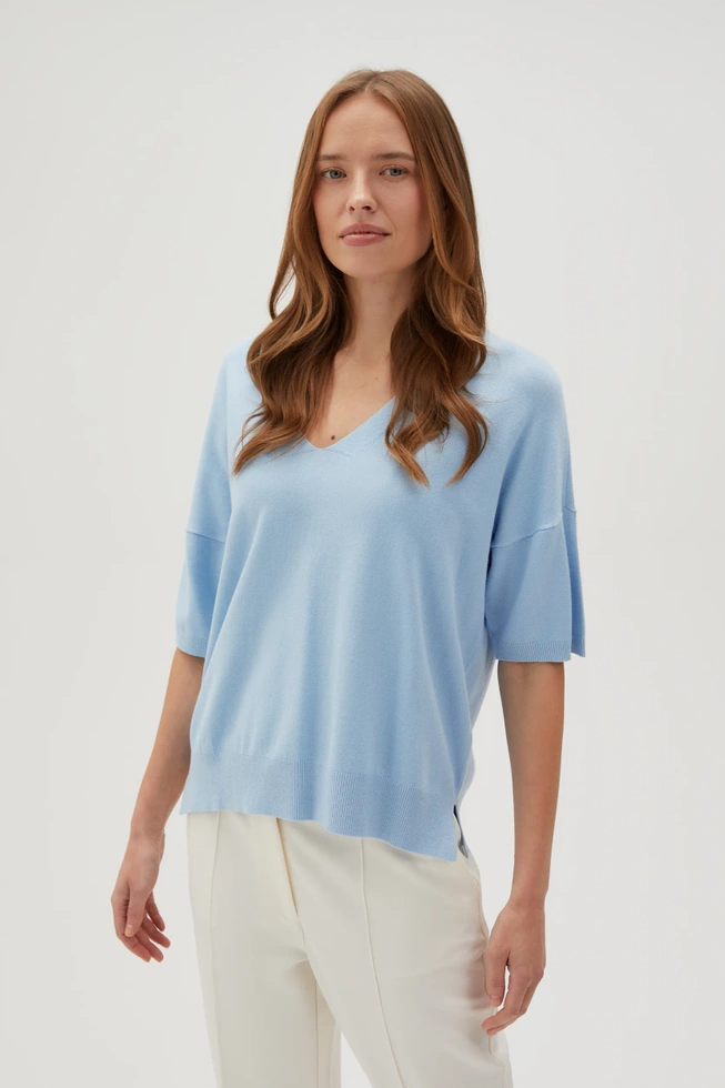 WOMEN'S SWEATER L-SW-4600 L.BLUE-set