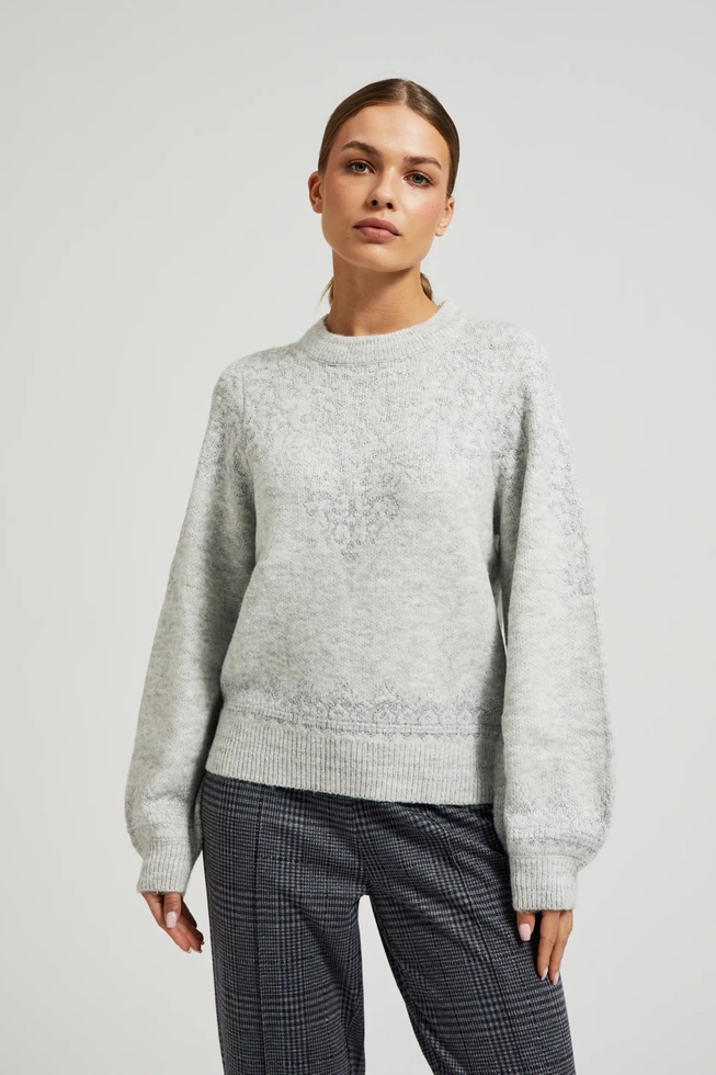 WOMEN'S SWEATER Z-SW-4551 GREY MEL