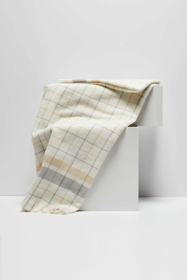 Scarf with a fine check