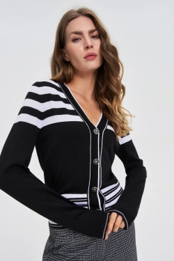 WOMEN'S SWEATER Z-SW-4842 WHITE_BLACK