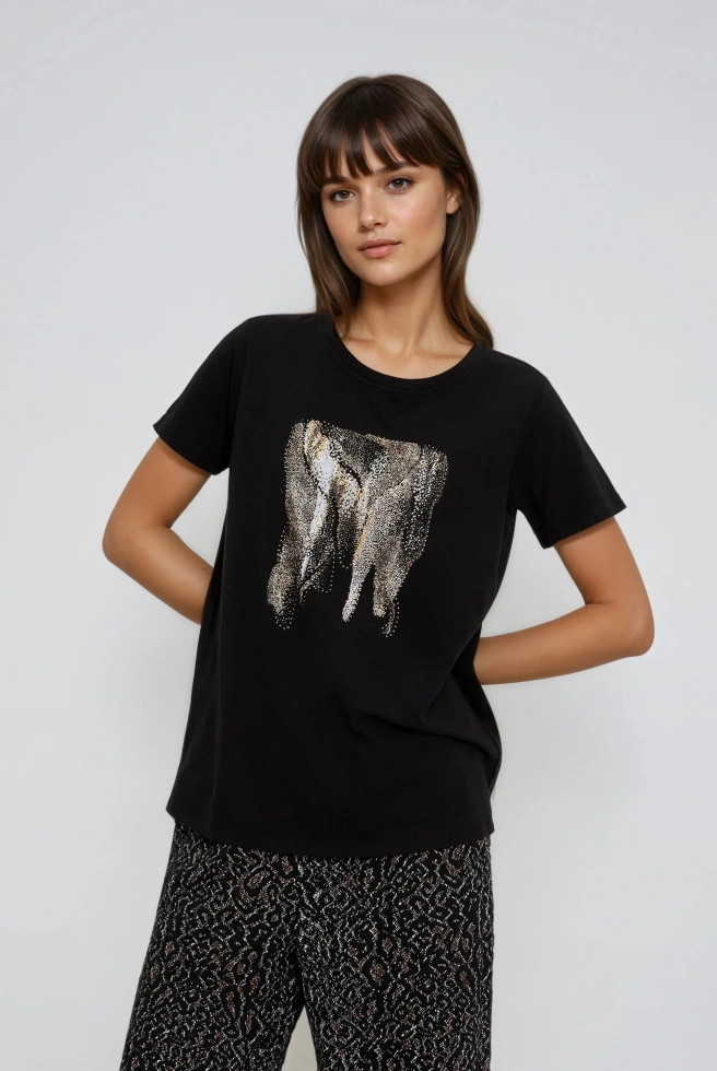 WOMEN'S TSHIRT L-TS-4901 BLACK-set