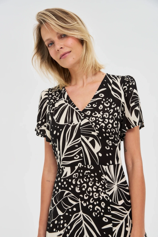 WOMEN'S DRESS L-SU-4667 BLACK