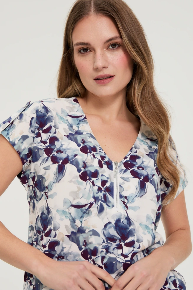 WOMEN'S SHIRT L-KO-4903 NAVY-set