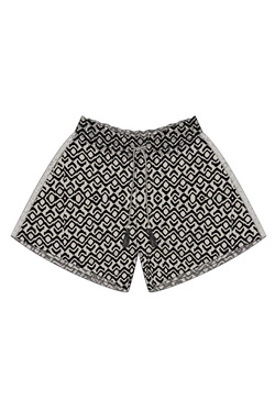WOMEN'S SHORTS L-SH-4903 BLACK_L.BEIGE-set