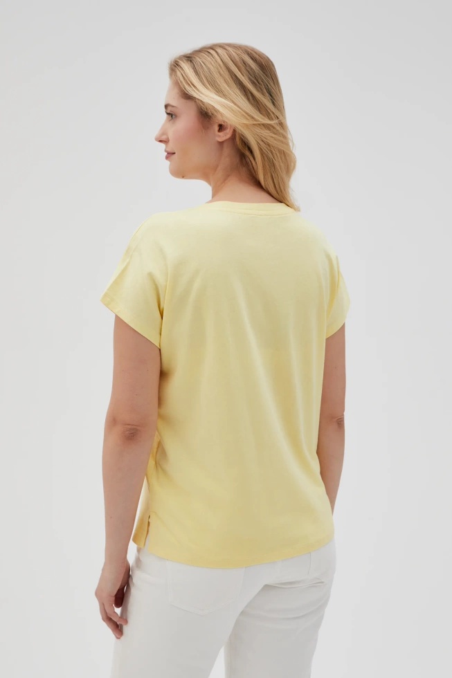 KOSZULKA DAMSKA L-TS-4623 L.YELLOW-pakiet