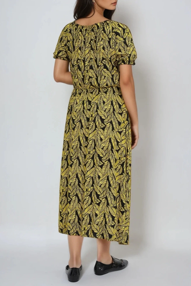 WOMEN'S DRESS L-SU-4657 YELLOW