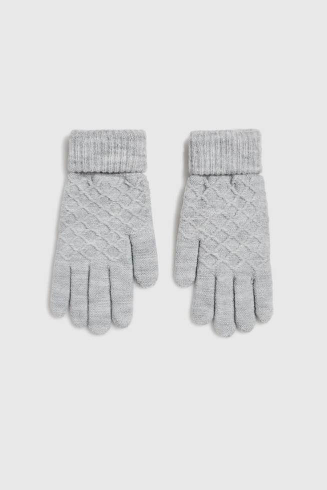 WOMEN'S GLOVES Z-RE-4502 GREY MEL