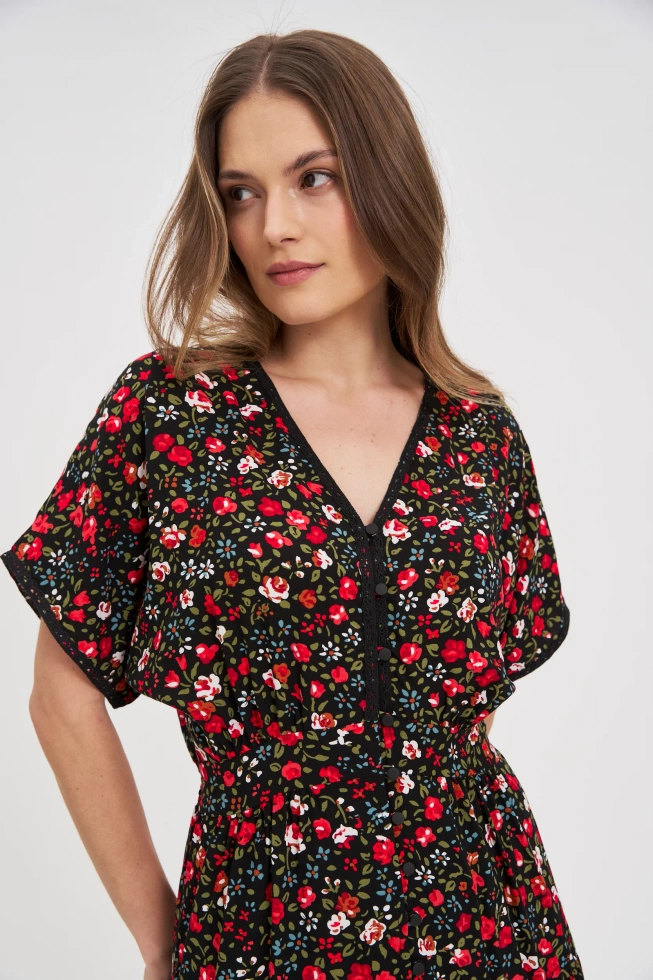 WOMEN'S DRESS L-SU-4672 BLACK