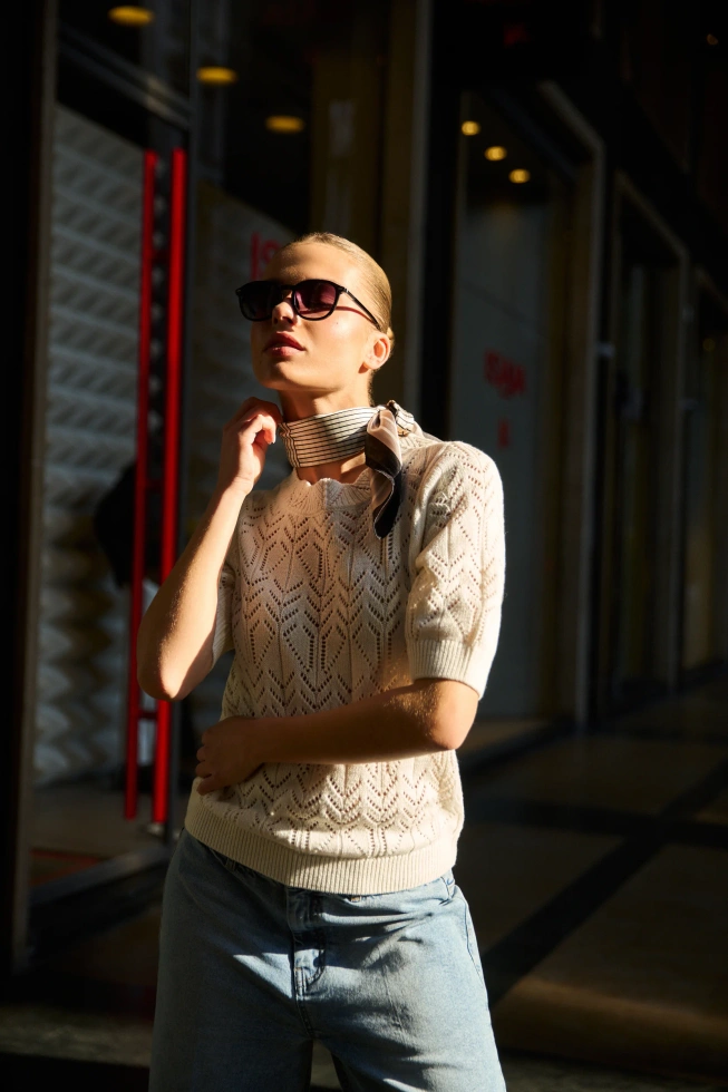 WOMEN'S SWEATER L-SW-4913 OFF WHITE