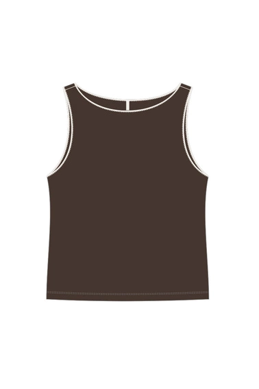 WOMEN'S TOP L-TS-5017 D.BROWN-set
